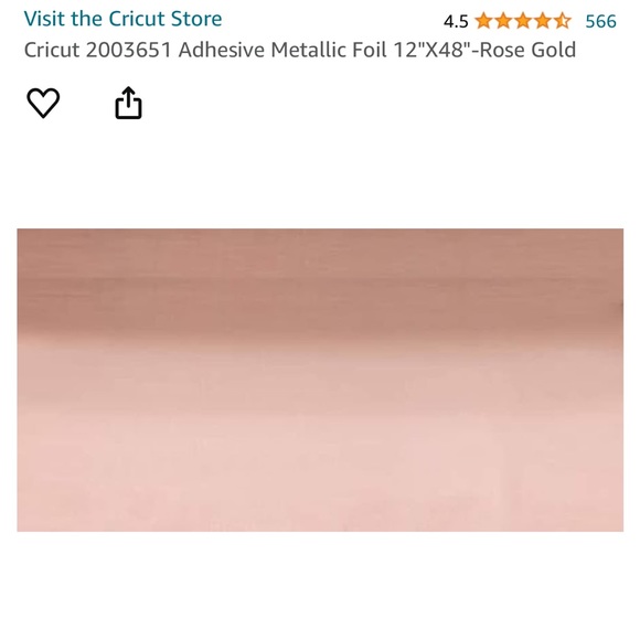 Cricut 2003651 Adhesive Metallic Foil 12"X48"-Rose Gold - 3 Rolls (see d… - Picture 4 of 7